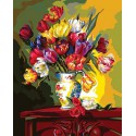 Тюльпаны (художник Фран Ди Джакомо) Раскраска картина по номерам Plaid