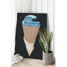  Мороженое Морская волна 100х125 см Раскраска картина по номерам на холсте AAAA-C0183-100x125