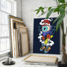  Одноглазик с скейтбордом 100х125 см Раскраска картина по номерам на холсте AAAA-C0186-100x125
