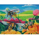 Пчелы и клевер Алмазная частичная вышивка мозаика Color Kit