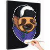  Ленивец в кепке / Животные Раскраска картина по номерам на холсте AAAA-C0201