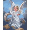 Ангел небесный Раскраска картина по номерам на холсте Menglei