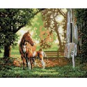Лошадь с жеребенком Алмазная вышивка (мозаика) Molly