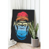 Красно-синяя обезьяна / Животные Раскраска картина по номерам на холсте