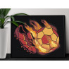 Бутса и огненный мяч Футбол Спорт 60х80 Раскраска картина по номерам на холсте