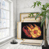 Бутса и огненный мяч Футбол Спорт 60х80 Раскраска картина по номерам на холсте