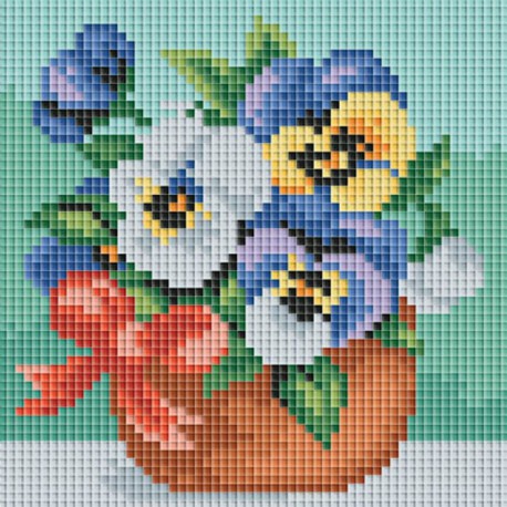 Веселые цветочки Алмазная вышивка (мозаика) Белоснежка | Картины алмазной мозаики купить