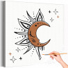  Луна / Эзотерика / Йога медитация Раскраска картина по номерам на холсте AAAA-C0308