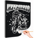 Мотоциклист в прыжке Мотокросс Байк Спорт Люди Раскраска картина по номерам на холсте