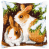  Кролики в снегу Набор для вышивания подушки Vervaco PN-0147640