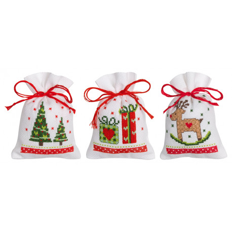  Рождественские фигурки Набор для вышивания мешочков (саше) Vervaco PN-0188100