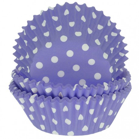 Горошек фиолетовый Набор бумажных форм для кексов Dolce Arti