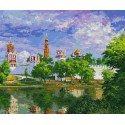 Новодевичий монастырь Раскраска ( картина ) по номерам на холсте Белоснежка