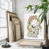 Девочка с серым котом Девушка Кошка Котята Животные Для детей Детские Для девочек Дети Раскраска картина по номерам на холсте