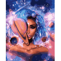  Мисс Галактика Раскраска картина по номерам на холсте ZX 43933