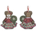 OURSE JUPETTE ECOSSAISE (Мишка - шотландка) Набор для вышивания елочной игрушки Le Bonheur des Dames