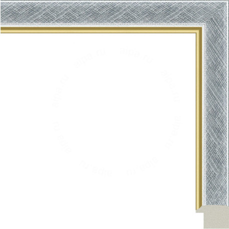 Барди (серебряная) Рамка для картины на подрамнике N298