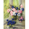  Цветы у окна Набор для вышивания лентами Каролинка МЛ(Н)-3035