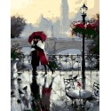 Прогулка под дождем Раскраска ( картина ) по номерам на холсте Iteso