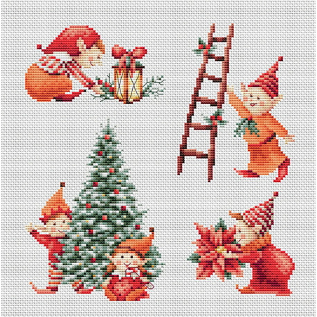  Рождественские гномы Набор для вышивания Dutch Stitch Brothers DSB017A