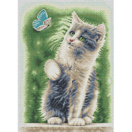  Котик с бабочкой Набор для вышивания Dutch Stitch Brothers DSB013L