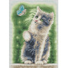  Котик с бабочкой Набор для вышивания Dutch Stitch Brothers DSB013L