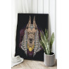 Портрет Анубиса Шакал Бог Египет Мифология 80х100 Раскраска картина по номерам на холсте