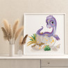 Фиолетовый дино в яйце Динозавр Животные Для детей Детские Для девочек Для мальчиков Для малышей 100х100 Раскраска картина по но