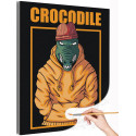 Модный крокодил / Животные Раскраска картина по номерам на холсте