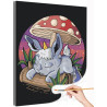Зайчик единорог Мифология Животные Кролик Для детей Детские Символ года Раскраска картина по номерам на холсте