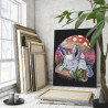 Зайчик единорог Мифология Животные Кролик Для детей Детские Символ года 60х80 Раскраска картина по номерам на холсте