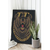 Свирепый медведь Животные Хищники 100х125 Раскраска картина по номерам на холсте