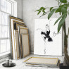 Балерина Танец Девушка Женщина Балет Черно-белая Раскраска картина по номерам на холсте