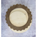 Круг коричневая малая Рамка деревянная для вышивки