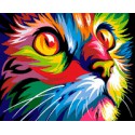 Радужный кот Алмазная вышивка мозаика Iteso