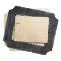 Прямоугольник серо-синяя малая Рамка деревянная для вышивки