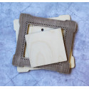 Квадрат коричневая малая Рамка деревянная для вышивки