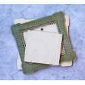  Квадрат зеленая малая Рамка деревянная для вышивки ОР-265