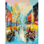 Улочки Парижа Раскраска картина по номерам акриловыми красками на холсте Белоснежка