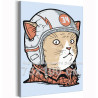 Котик в гоночном шлеме Кошки Животные Кот Для детей Детские 75х100 Раскраска картина по номерам на холсте