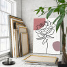 Голландская роза Коллекция Line Абстракция Цветы Интерьерная 60х80 Раскраска картина по номерам на холсте