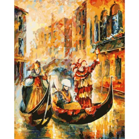 Венецианская гондола Раскраска картина по номерам акриловыми красками на холсте Белоснежка