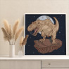 Динозавр на астероиде Космос Животные Для детей Детские для мальчика Раскраска картина по номерам на холсте