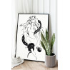 Девушка со змеей и яблоком Мифология Портрет Животные Женщина 60х80 Раскраска картина по номерам на холсте