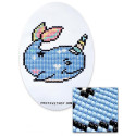  Голубой кит-единорог Алмазная вышивка мозаика P39