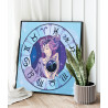 Овен лиловый Девушка Зодиак Знак Созвездие 100х100 Раскраска картина по номерам на холсте