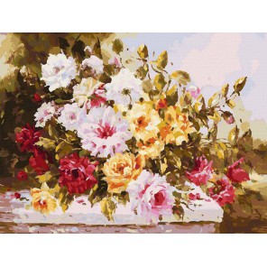 Чудесный букет Раскраска картина по номерам акриловыми красками на холсте Белоснежка