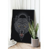 Рычащий волк / Животные 100х125 Раскраска картина по номерам на холсте
