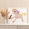Розовый единорог Коллекция Сute unicorn Животные Для детей Детские Для девочек Для малышей Раскраска картина по номерам на холст