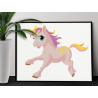 Розовый единорог Коллекция Сute unicorn Животные Для детей Детские Для девочек Для малышей 60х80 Раскраска картина по номерам на